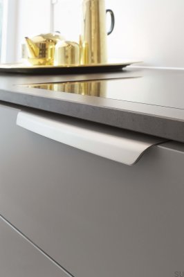 Wow 256 Металлическая серебристая ручка для мебели с матовым краем