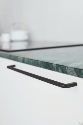 Мебельная ручка Compact 320 продолговатой формы, металл, черный матовый