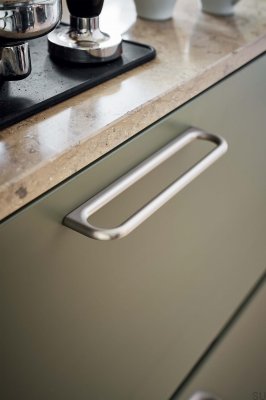 Luck 160 Металлическая Серебряная Удлиненная Мебельная Ручка