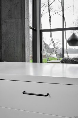 Ручка мебельная продолговатая Junction 160, металл, черный матовый