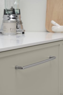 Equester 320 Металлическая никелированная удлиненная мебельная ручка