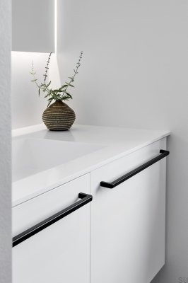 Ручка для мебели Mango 544 удлиненная алюминиевая черная матовая