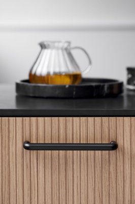 Carve 160 удлиненная мебельная ручка металл антрацитовый матовый