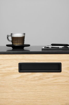 Ручка мебельная встраиваемая Tub Straight 190.3, металл, черный матовый