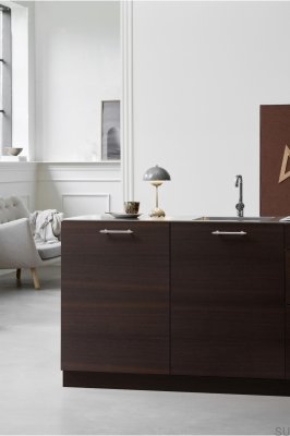 Villa 128 Металлическая удлиненная мебельная ручка, серебро, никелированная