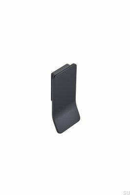 Ручка мебельная продолговатая Leaf 32, металл, черный матовый