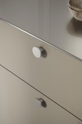 Круг 50 Металлическая Серебряная Мебельная Ручка