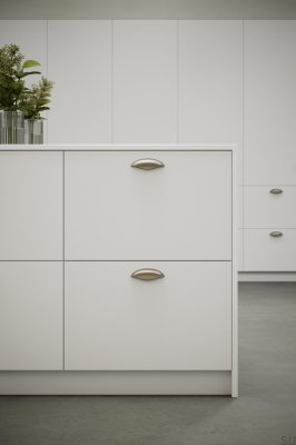 Luna 96 Металлическая матовая золотая удлиненная мебельная ручка