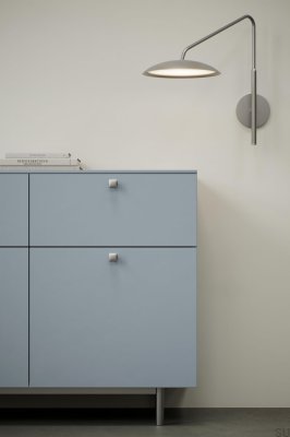 Flow 16 Металлическая серебристая мебельная ручка