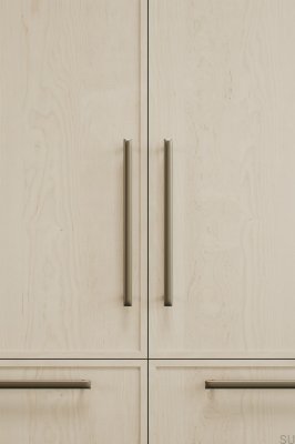 Flow 320 Металлическая матовая золотая удлиненная мебельная ручка