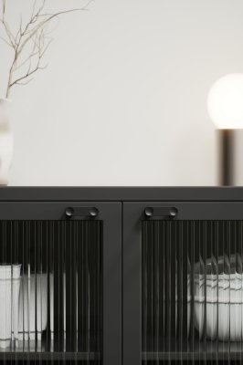 Ручка мебельная металлическая Punto 32, матовая черная