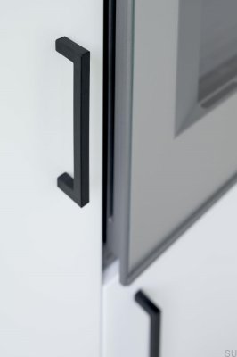 Пластиковая черная мебельная ручка квадратная 10 с текстурой OceanIX 128