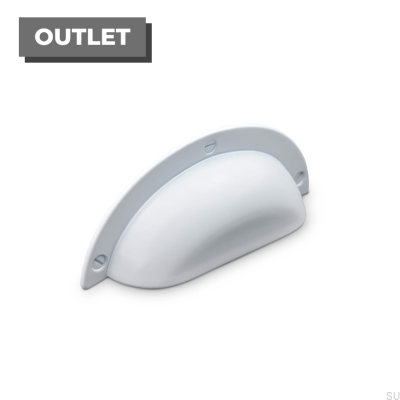 Мебельная ручка Conti 64 Shell, металл, белый матовый