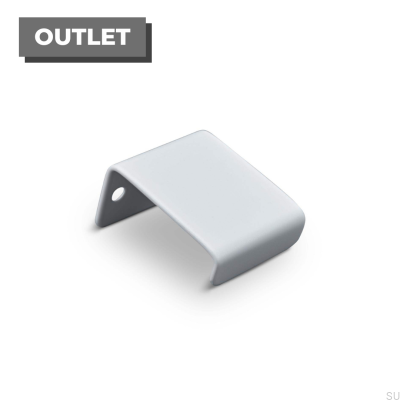 Мебельная ручка Moie 30 Edge, металл, белый матовый