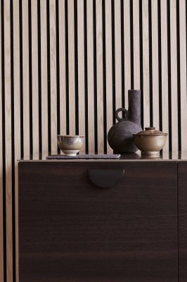 Ручка мебельная продолговатая Horizon Large 64, металл, черный матовый