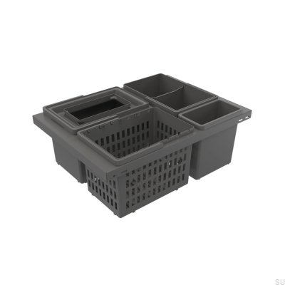 Контейнер для переработки Cube Basic Low Eco 600, темно-серый