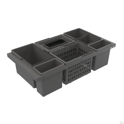 Контейнер для переработки Cube Basic Low Eco 800, темно-серый