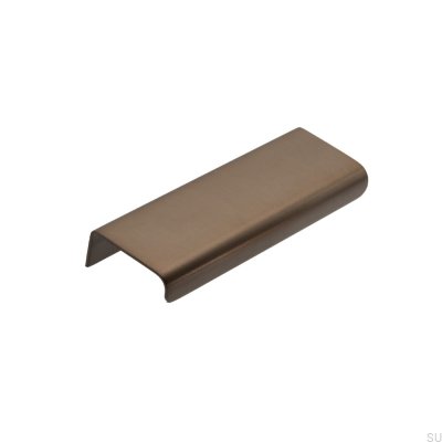 Ручка для мебели Lip 120 Edge, латунь, коричневый цвет, шлифованная