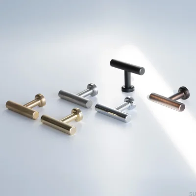 Мебельная ручка T-Bar Viva, матовая нержавеющая сталь