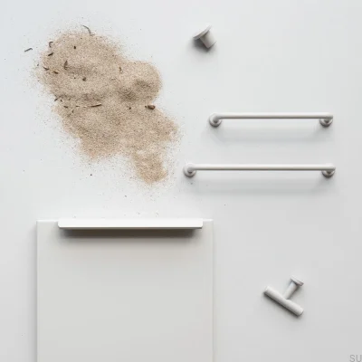 Viva 160 стальная серая продолговатая мебельная ручка