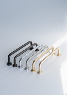 Ручка мебельная продолговатая Viva 128, полированная хромированная латунь