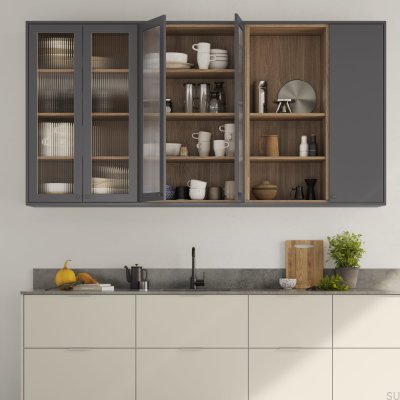 Кромочная мебельная ручка Side 160 Aluminium Grey