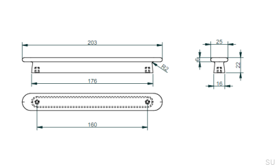Мебельная ручка Classis 160, деревянная, дуб