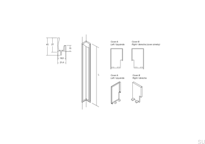 HEXXA-A Маскирующий профиль Metal Grey