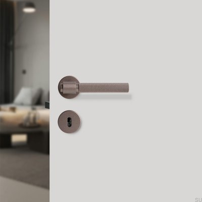  Ручка дверная металлическая Helix 200, темно-коричневая