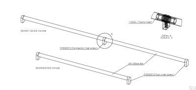 Длинная мебельная ручка Big Cut-To-Size 2X 640 Сталь Серебро