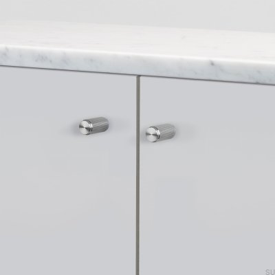 Мебельная ручка Linear 12 из стали, серебристого цвета (комплект из 2 шт.)