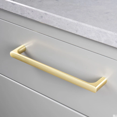 Ethel 160 продолговатая мебельная ручка из матового золота