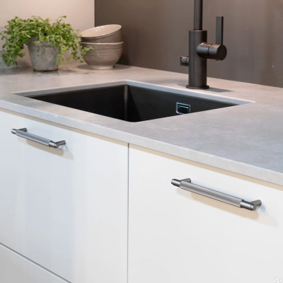 Ручка мебельная продолговатая Riff 160, матовое серебро