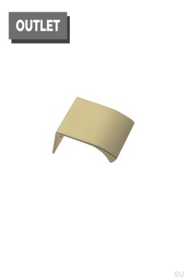 Edge Straight 40 Мебельная ручка из матового алюминия с золотым краем