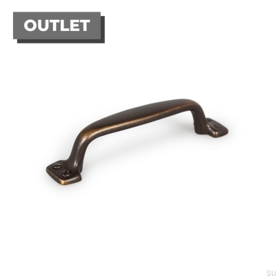 Удлиненная мебельная ручка Ava 96 Antique gold