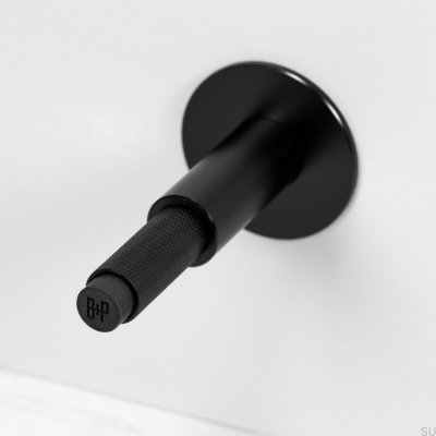 Дверной упор Cross Steel Black настенный