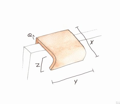 Мебельная ручка Poppi 40 с окантовкой из матового золота