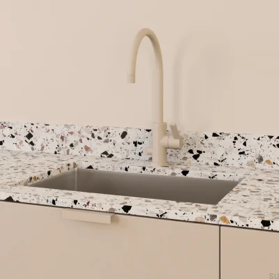 Смеситель кухонный с клапаном для посудомоечной машины ARM184 Brass Greige