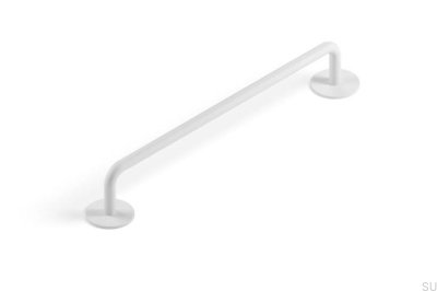 Milano 160 Металлическая матовая белая удлиненная мебельная ручка