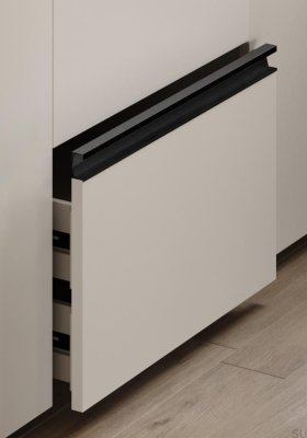 Встраиваемая мебельная ручка Six 297 Алюминий Черный