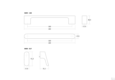 Ручка для мебели Luv Wood, деревянная, орех