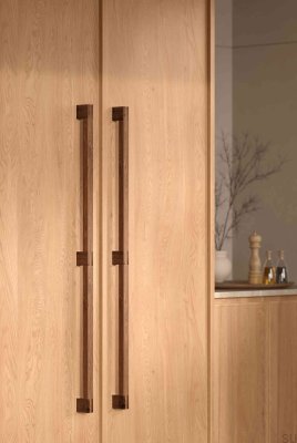 Hako Big 480 деревянная ореховая удлиненная односторонняя мебельная ручка