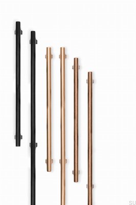 Ручка для мебели Hinoki Big 832 из алюминия черного цвета с матовой отделкой, удлиненная