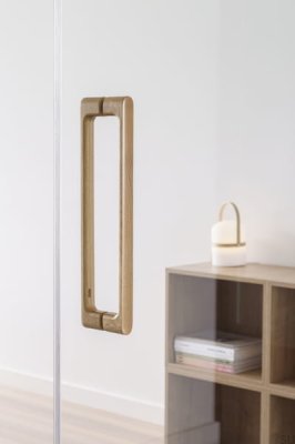 Luv Wood Big 384 деревянная дубовая нелакированная двухсторонняя дверная ручка