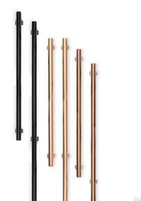 Ручка для мебели из алюминия Hinoki Big 416, длинная, черная, матовая