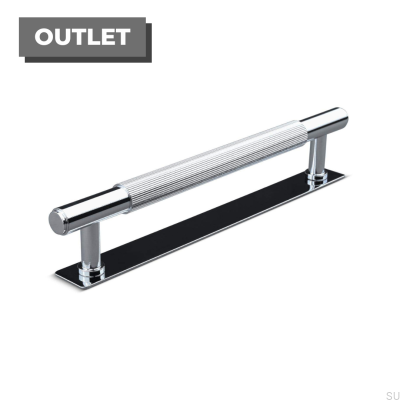 Ручка мебельная продолговатая Salo Stripe 160, полированный хром