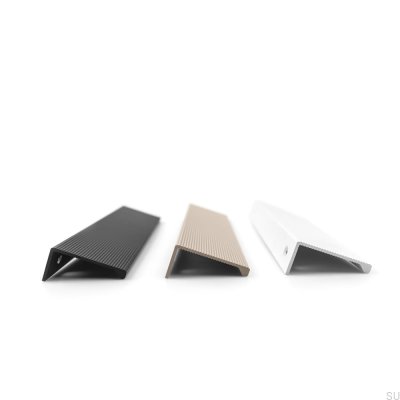 Мебельная ручка Square Aqua 190 из алюминия с белым краем