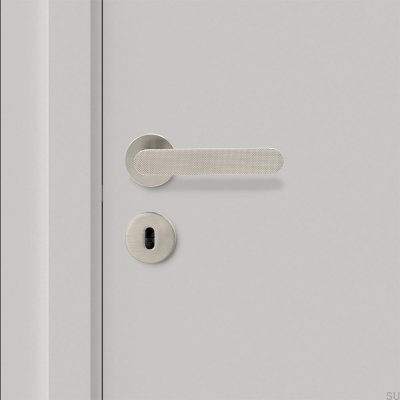 Дверная ручка Vibe Grip из алюминия, матовая серебристая, в скандинавском стиле.