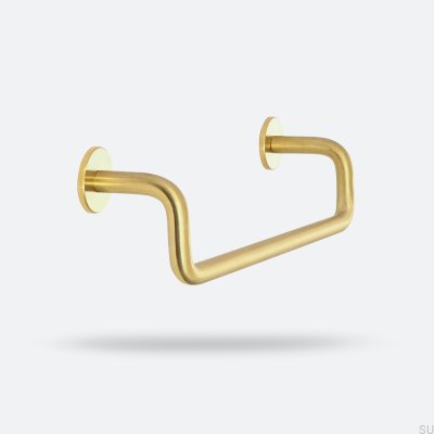 Ручка мебельная продольная Ava 128 Латунь Неокрашенная