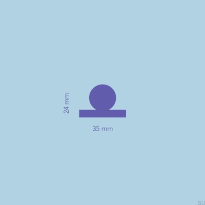 Mona S 35 Мебельная ручка из полированной латуни с позолоченной накладкой